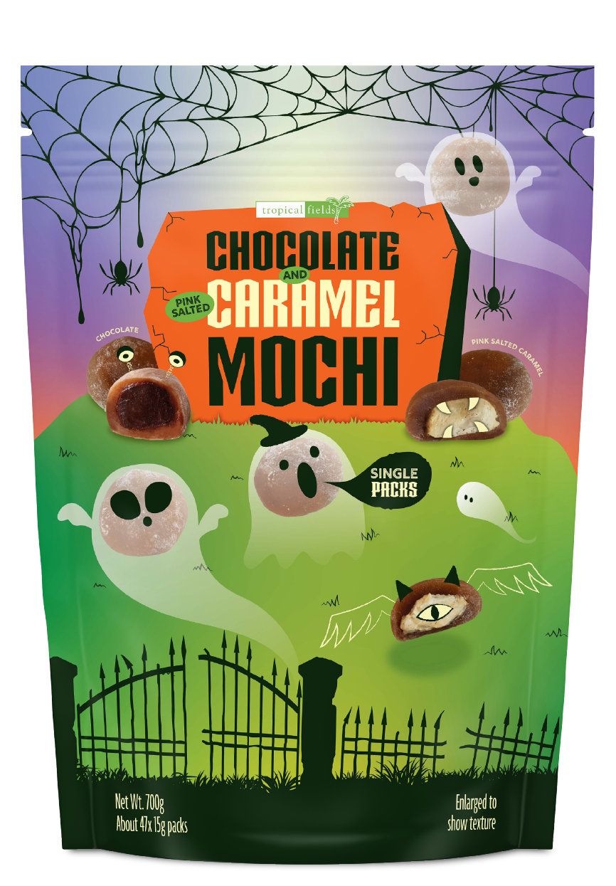 Halloween Chocolate & Pink Salted Caramel Mochi